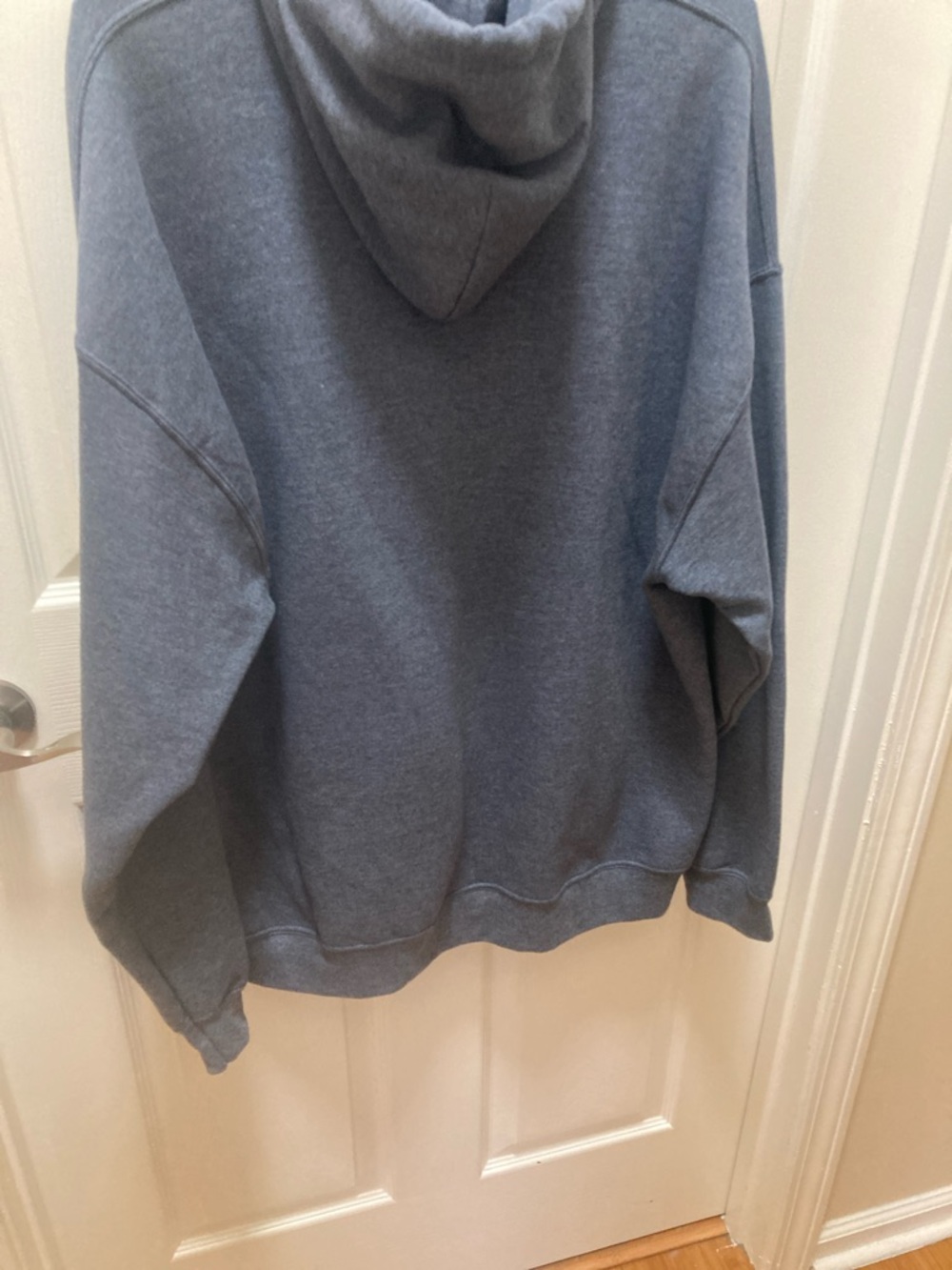Gildan Blue Pullover Hoodie with Red & Black St. Louis Print - Picture 6 of 7